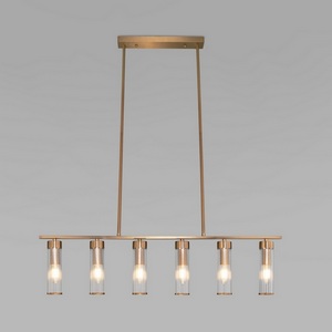 Изображение товара Потолочная люстра на штанге Eurosvet Oriens 60166 латунь (Умный дом, Алиса, WiFi, голосовое управление)