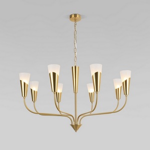 Изображение товара Подвесная люстра Eurosvet Rhyton 60167/8 латунь (Умный дом, Алиса, WiFi, голосовое управление)