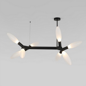 Изображение товара Потолочная люстра на штанге Eurosvet Covalent 30180 черный (Умный дом, Алиса, WiFi, голосовое управление)
