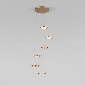 Изображение товара Каскадный подвесной светодиодный светильник Eurosvet Crespella 90034/6 золото