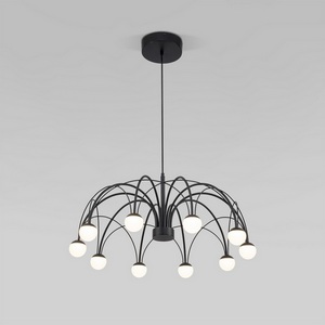 Изображение товара Подвесная люстра с черной арматурой Eurosvet Ragno 90034/10 LED черный шарики