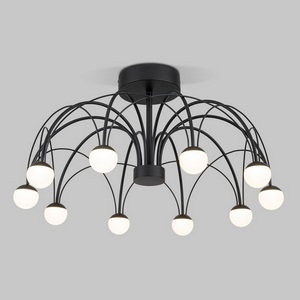 Изображение товара Люстра потолочная светодиодная на 10 м? на штанге Eurosvet Ragno 90035/10 LED черный шарики