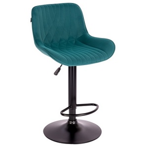 Изображение товара Барный стул Everprof Grace Black Ткань Темно-зеленый