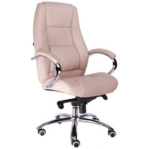 Изображение товара Стул для офиса компьютерный с максимальной нагрузкой 120 кг для руководителя Kron экокожа кремовый Everprof EC-366 PU Beige
