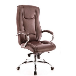 Изображение товара Кресло компьютерное с тканевой обивкой с металлической крестовиной экокожа коричневый Everprof EC-370 M PU brown