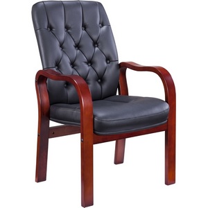 Изображение товара Стул для офиса руководителя с низкой спинкой Everprof Monaco Wood CF (экокожа/черный)