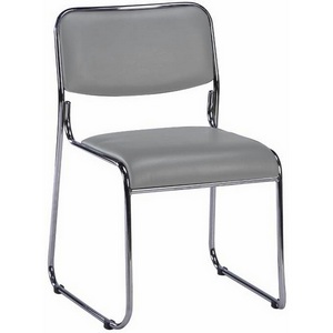 Изображение товара Офисное кресло - стул компьютерный без подлокотников Everprof Fix Chrome экокожа серый