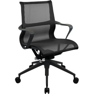 Изображение товара Компьютерное кресло черное с нагрузкой до 100 кг Everprof Chicago Black сетка черный