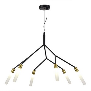 Изображение товара Подвесной светильник Evoluce Kaito SLE1129-403-06 Черный, латунь/Белый G9 6*5W