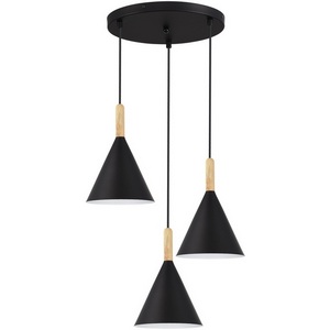 Изображение товара Светильник подвесной Evoluce Arket SLE1255-423-03 Черный/Черный E27 3*40W