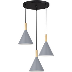 Изображение товара Светильник подвесной Evoluce Arket SLE1255-433-03 Черный/Серый E27 3*40W