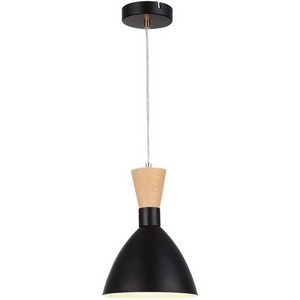 Изображение товара Подвесной светильник Evoluce SLE1256 SLE1256-403-01 Черный/Черный, Светлое дерево, Золотистый E14 1*40W