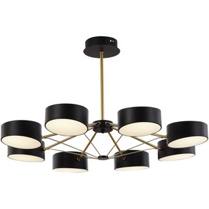 Изображение товара Люстра потолочная с пультом на 8 лампочек на штанге Evoluce Valle SLE6005-402-08