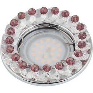 Изображение товара Встраиваемый светильник круглый DLS-P115 GU5.3 CHROME/CLEAR+PURPLE Fametto Peonia