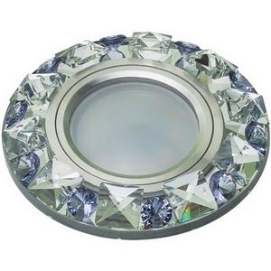 Изображение товара Встраиваемый светильник круглый DLS-P123 GU5.3 CHROME/CLEAR+PURPLE Fametto Peonia