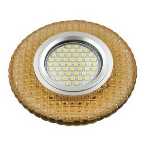 Изображение товара Встраиваемый светильник круглый со светодиодной подсветкой DLS-L135 GU5.3 GLASSY/GOLD Fametto Luciole