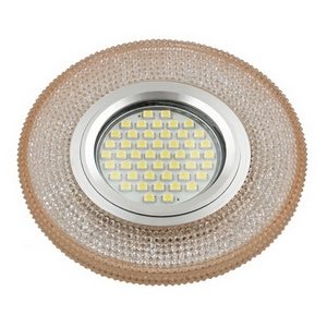 Изображение товара Встраиваемый светильник круглый со светодиодной подсветкой DLS-L142 GU5.3 GLASSY/LIGHT Fametto Luciole TEA