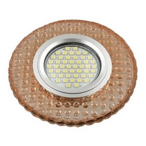 Изображение товара Встраиваемый светильник круглый со светодиодной подсветкой DLS-L143 GU5.3 GLASSY/LIGHT Fametto Luciole TEA