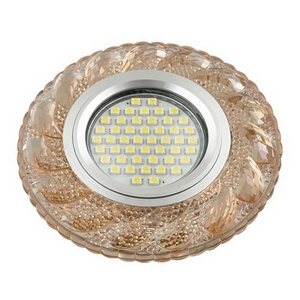 Изображение товара Встраиваемый светильник круглый со светодиодной подсветкой DLS-L147 GU5.3 GLASSY/TEA Fametto Luciole