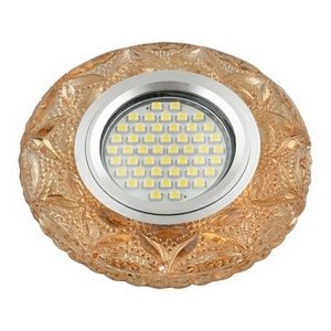 Изображение товара Встраиваемый светильник круглый со светодиодной подсветкой DLS-L149 GU5.3 GLASSY/TEA Fametto Luciole