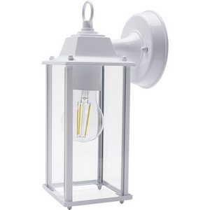 Изображение товара Настенный светильник с белой арматурой уличный фонарь IP44 Feron Санторини 11601