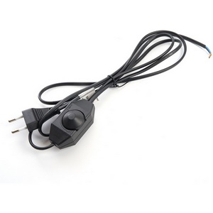 Изображение товара Сетевой шнур с диммером 230V 2м, черный, DM103-200W Feron DM103 23059