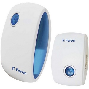 Изображение товара Звонок дверной беспроводной Электрический мелодии с питанием от батареек Feron E-376 23689