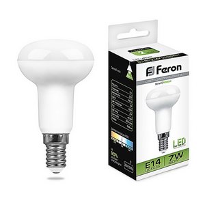 Изображение товара Лампочка светодиодная груша E14 7W 4000K 560lm Feron 25514