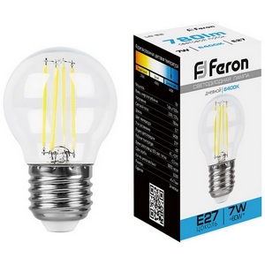 Изображение товара Лампа светодиодная Feron 38222 LB-52 E27 7W 6400K