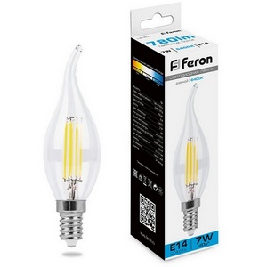 Изображение товара Лампа светодиодная Feron 38233 LB-67 Свеча на ветру E14 7W 6400K