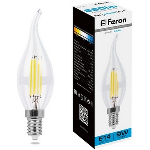 Изображение товара Лампа светодиодная Feron 38235 LB-74 Свеча на ветру E14 9W 6400K