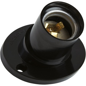 Изображение товара Патрон Feron LH84 41043 Е27 потолочный прямой, карболит, латунь, черный