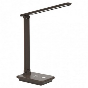 Изображение товара Офисная настольная лампа светодиодная диммируемая с выключателем и регулировкой цветовой температуры беспроводным ЗУ USB-портом Feron 41451