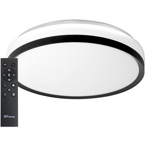 Изображение товара Светодиодный управляемый потолочный светильник с пультом Feron AL6240 48073 "Simple matte" тарелка 80W 3000К-6500K черный