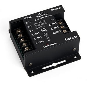Изображение товара Усилитель для светодиодной ленты Feron 48223 RGB, 24А12-24V, LD67