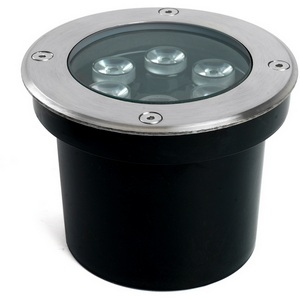 Изображение товара Встиваемый светодиодный светильник (грунтовый) Feron SP2802 48453 6W, AC12-24V, низковольтный, 3000К, металлик вн.диаметр: 90mm, IP67