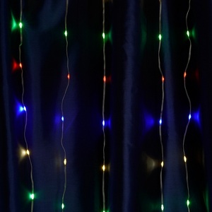 Изображение товара Гирлянда светодиодная статичная Feron CL27 48600 занавес Водопад 3*3м + 3м 220V Мультиколор, статичная, c питанием от сети, прозрачный шнур