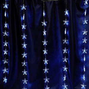 Изображение товара Светодиодная гирлянда статичная Feron CL25 48608 занавес Звездочки 2*1м + 3м 220V 5000K, статичная, c питанием от сети, прозрачный шнур