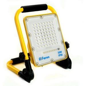 Изображение товара Светодиодный прожектор Feron LL-950 48675 переносной с зарядным устройством IP66 30W 6400K