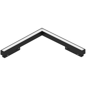 Изображение товара Светильник угловой трековый светодиодный 48V низковольтный Feron MGN307 MattLine 48728 24W, 1920 Lm, 4000К, черный