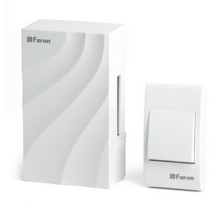 Изображение товара Звонок с кнопкой проводной Feron 48806 DB-102 электромеханический белый