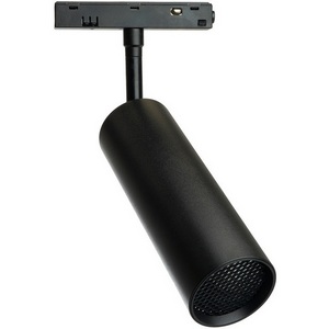 Изображение товара Трековый светодиодный светильник низковольтный 12W 48V черный с антибликовой решеткой Feron MGN308 48920