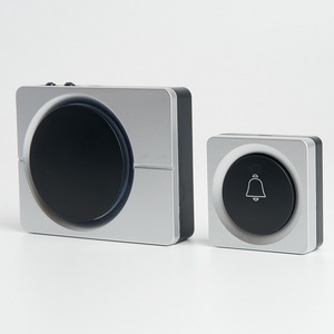 Изображение товара Звонок дверной беспроводной IP44 Feron 48923 E-382 Электрический 38 мелодий серебро, черный