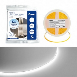 Изображение товара Светодиодная COB лента 400SMD(2110) 7Вт/м 12V 6500K Feron LS630 48949