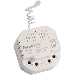 Изображение товара Контроллер для управления осветительным оборудованием на 2 канала компактный радиочастотный Feron LD313 50132