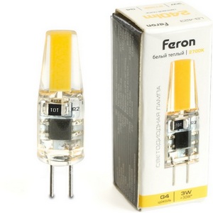 Изображение товара Лампа светодиодная JC капсульная 3W 230V G4 2700К Feron LB-423 51167