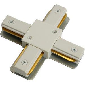 Изображение товара Коннектор Х-образный однофазный для шинопровода белый Feron LD1018 51893