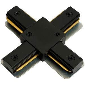 Изображение товара Коннектор Х-образный однофазный для шинопровода черный Feron LD1018 51894