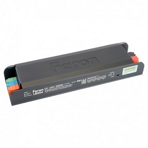 Изображение товара Трансформатор электронный для светодиодной ленты с плавным пуском и диммированием 300W 24V IP20 клипсы Feron LB004 52126