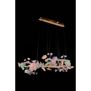 Изображение товара Подвесная люстра светодиодная Fluorite Sauvage FL1095-24P с цветами